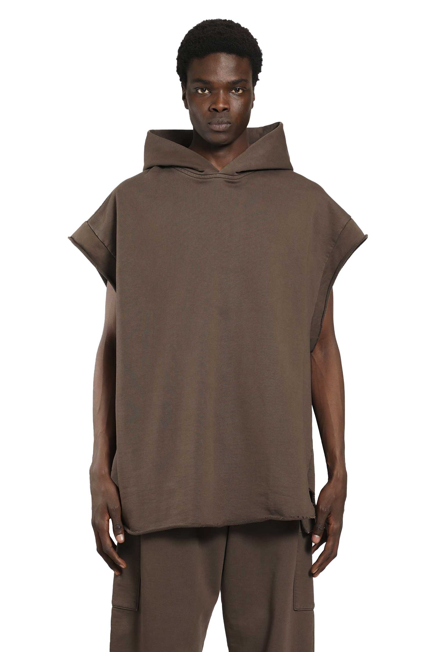 Cotton Jersey Sleeveless Hoodir - Image 2