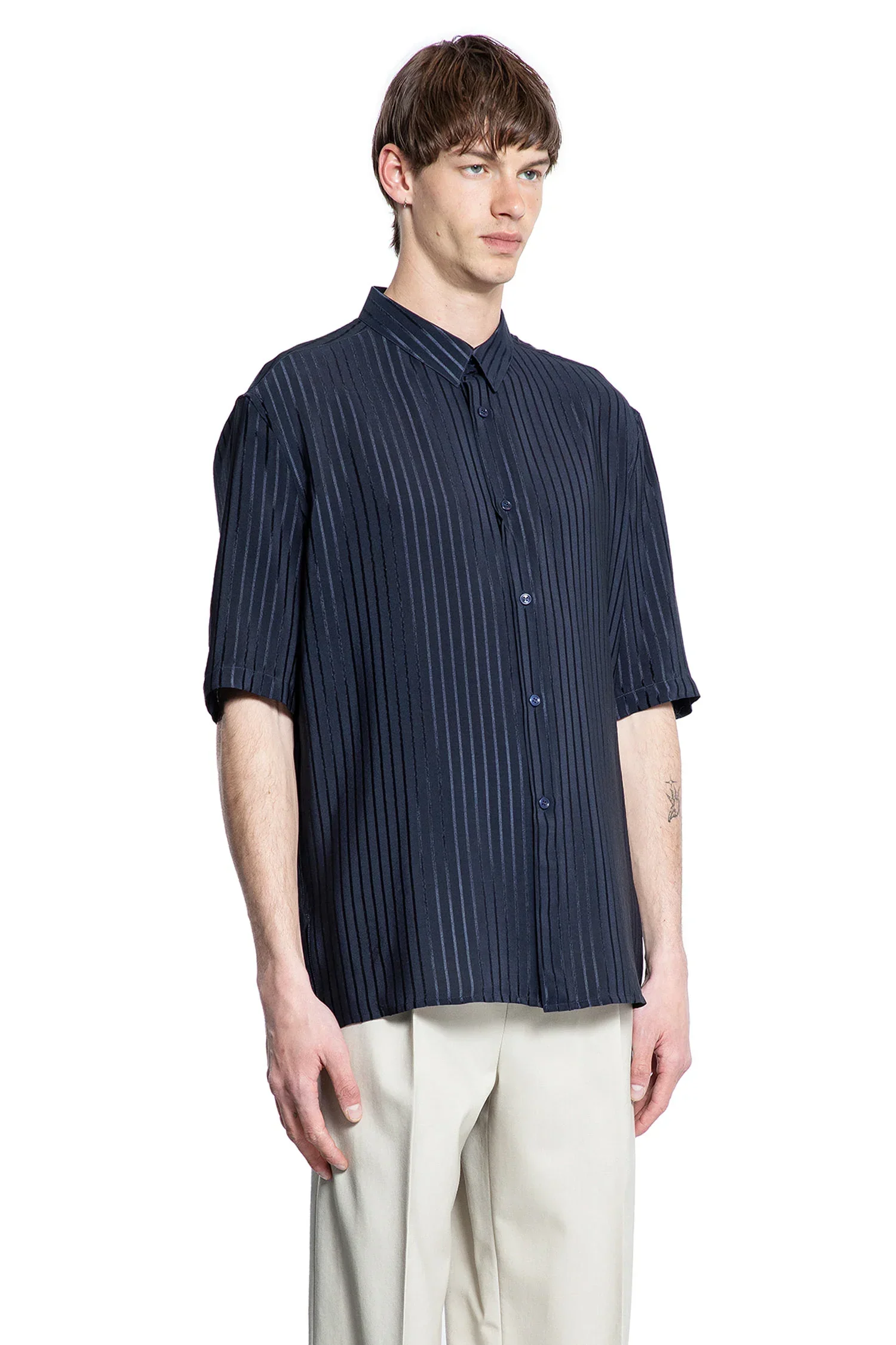 Shirt in Striped Silk - Image 3