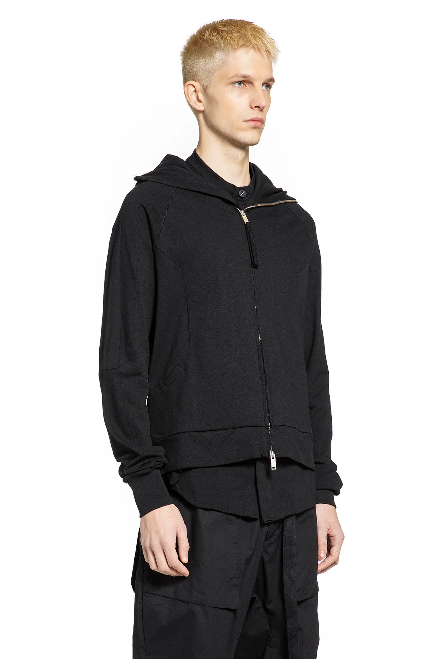 Structured Cotton Jersey Zip-Up Hoodie - Image 2