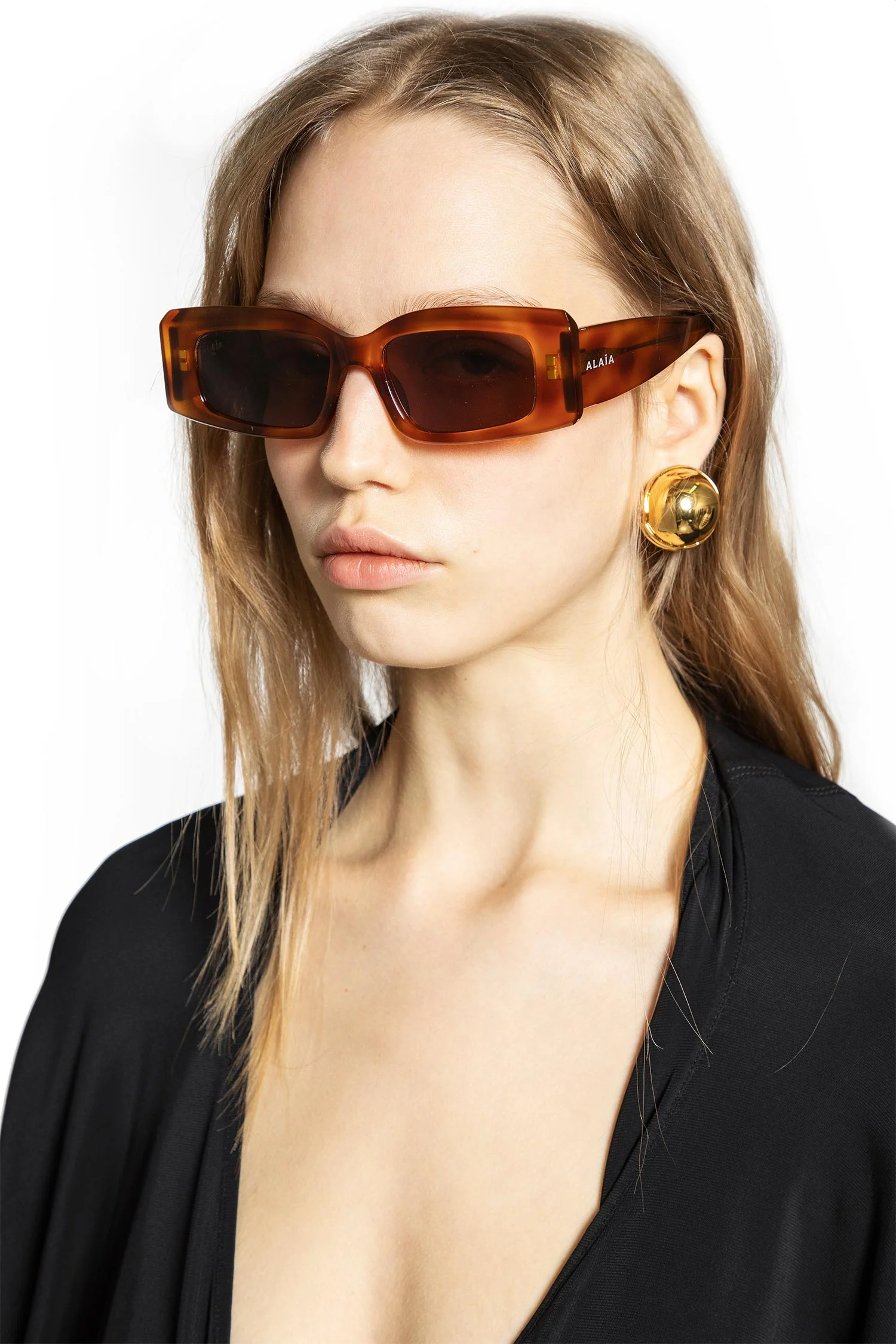 Rectangular Tortoiseshell Sunglasses - Image 5