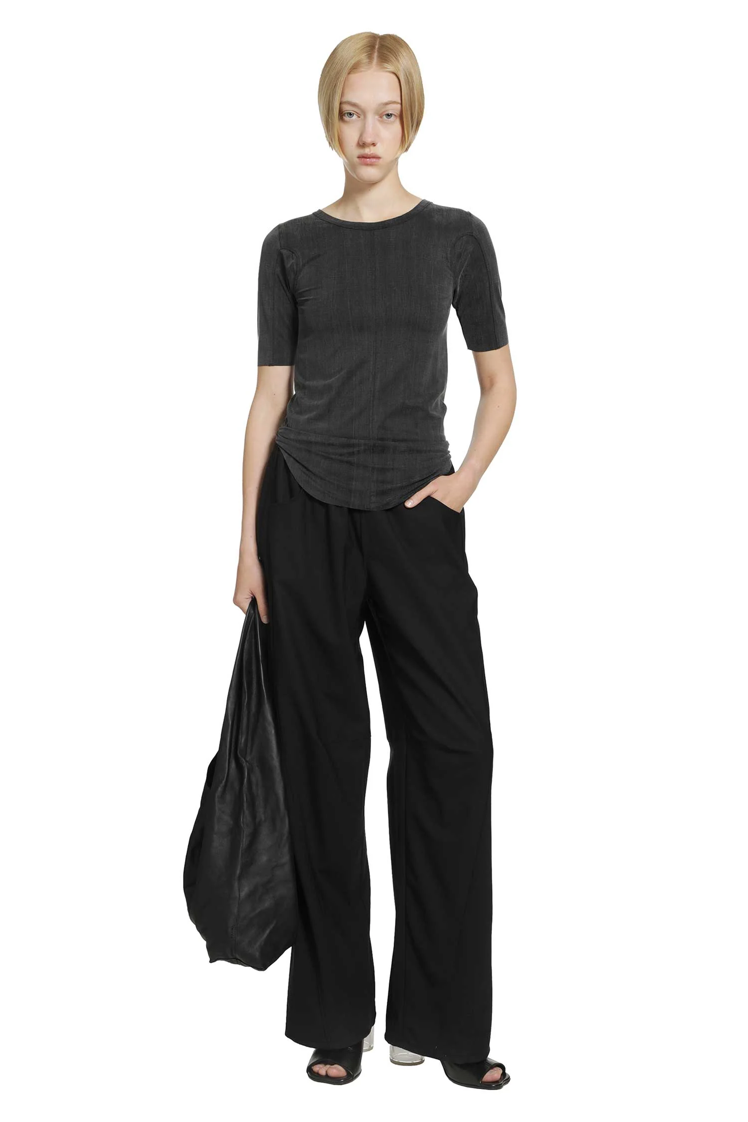 Stretch Cupro Jersey T-Shirt - Image 5