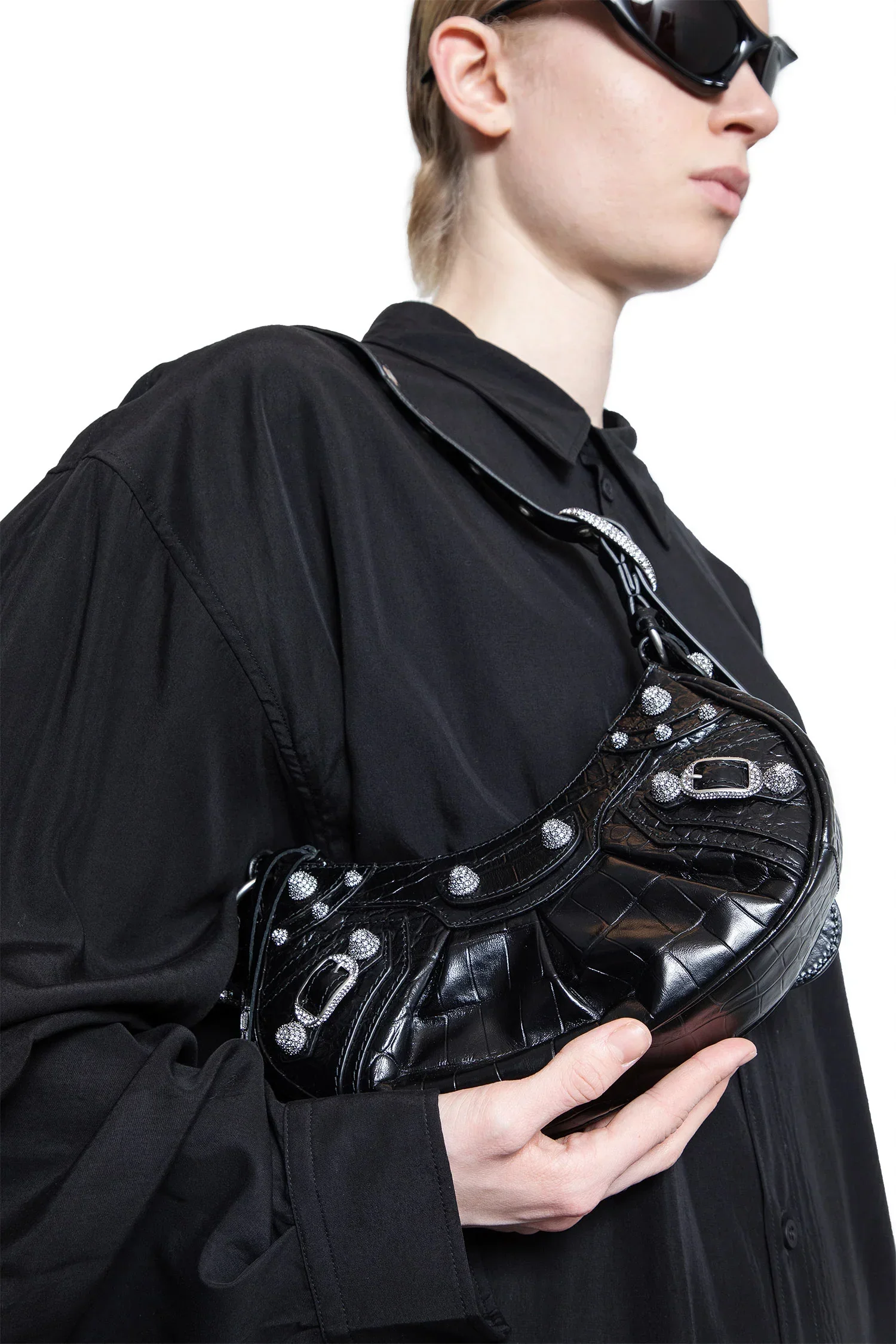 BALENCIAGA WOMAN BLACK CROSSBODY BAGS - Image 5