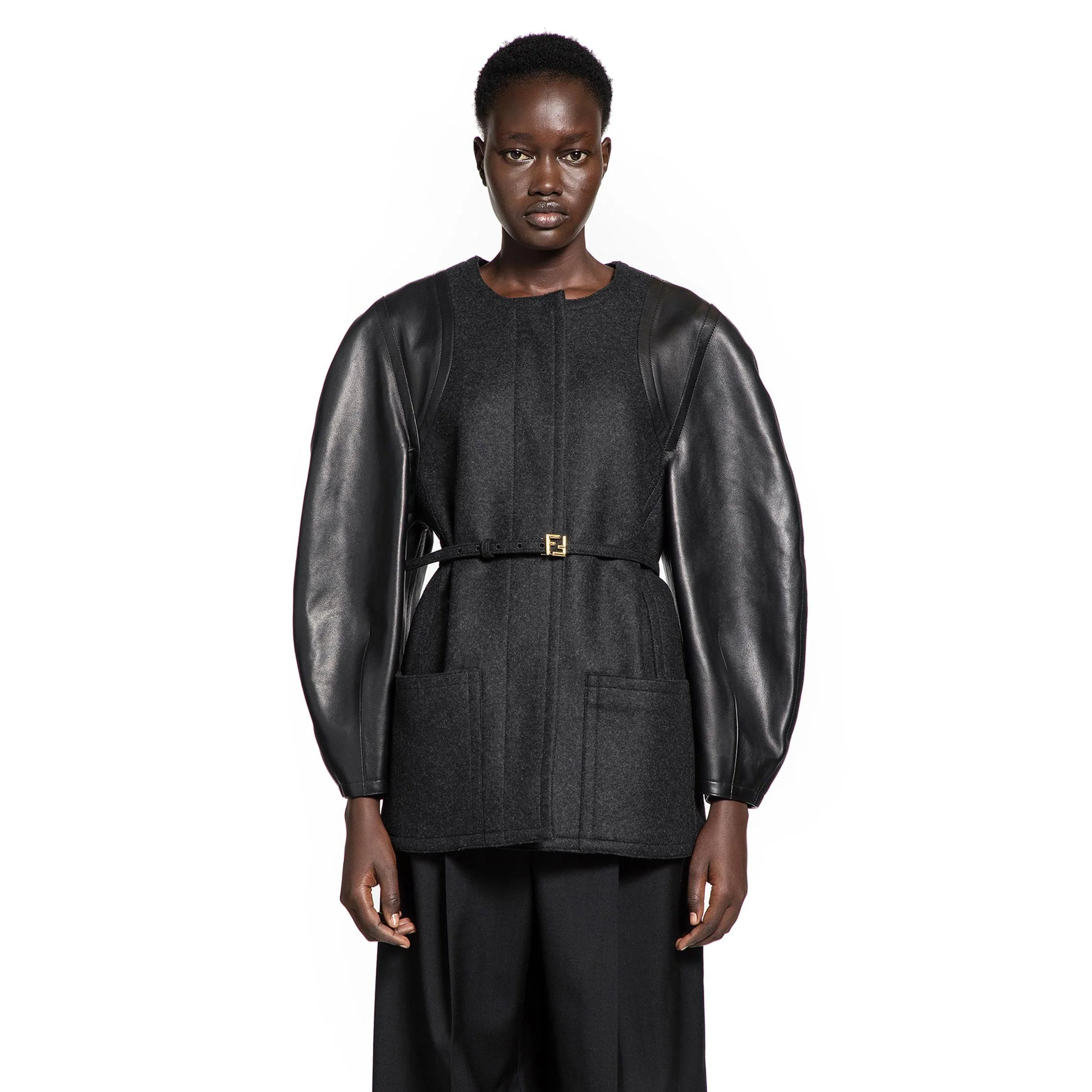 Felt and Leather Jacket - Image 8