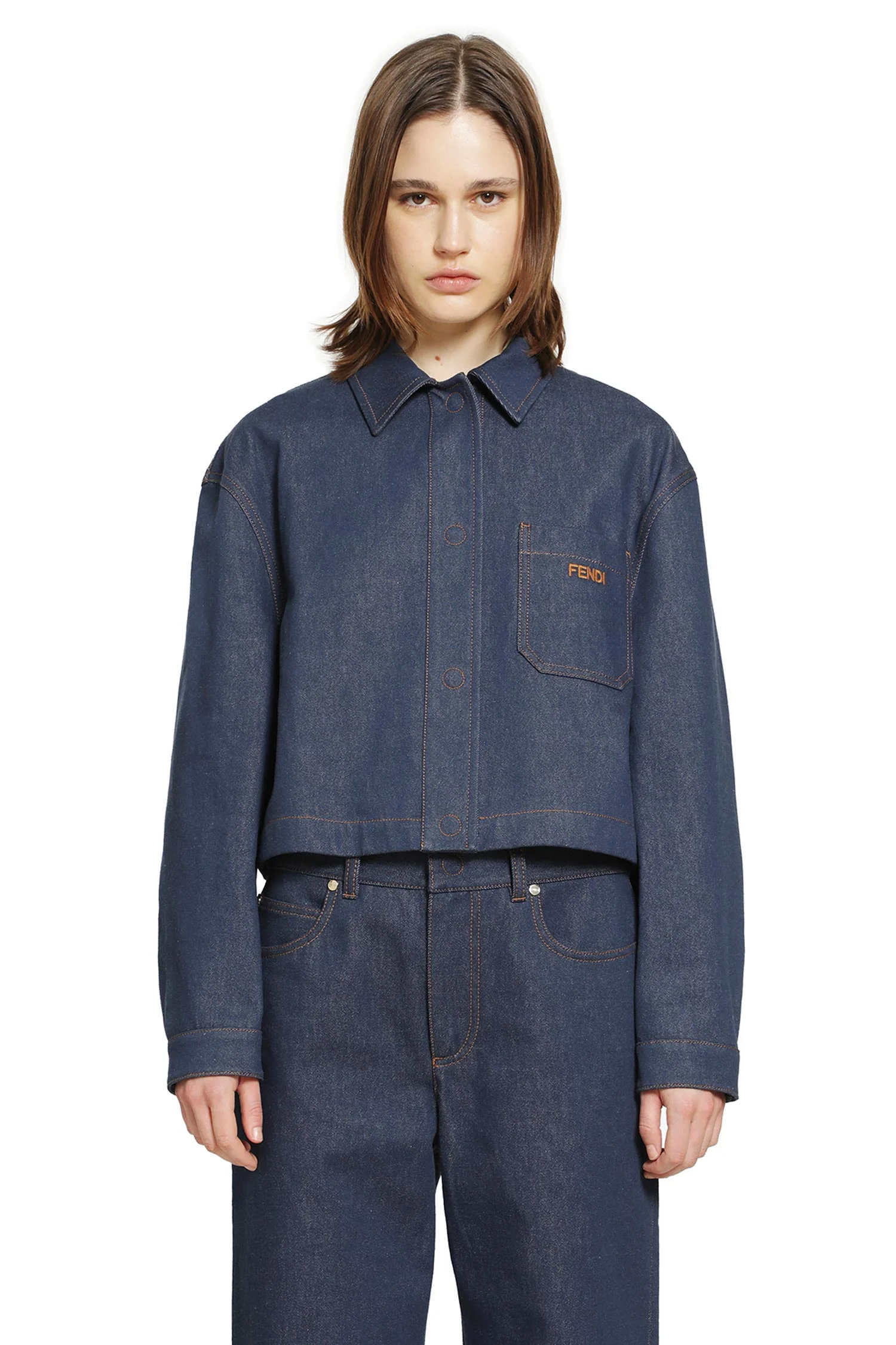 Cropped Denim Jacket - Image 2