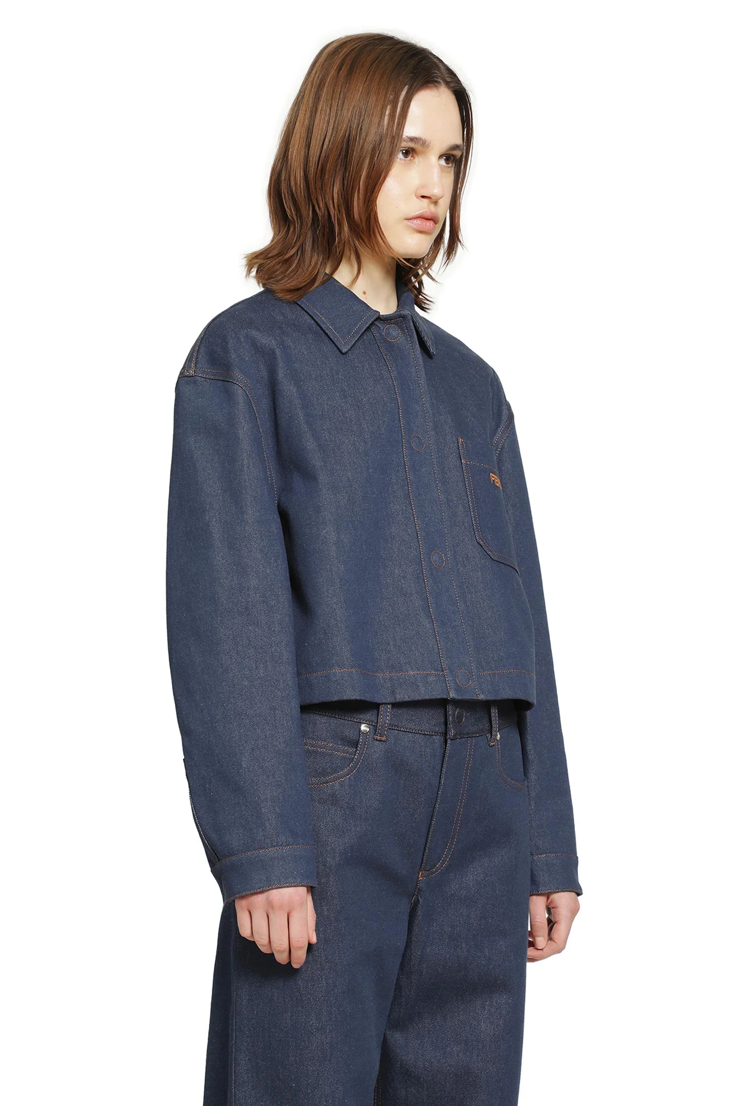 Cropped Denim Jacket - Image 3