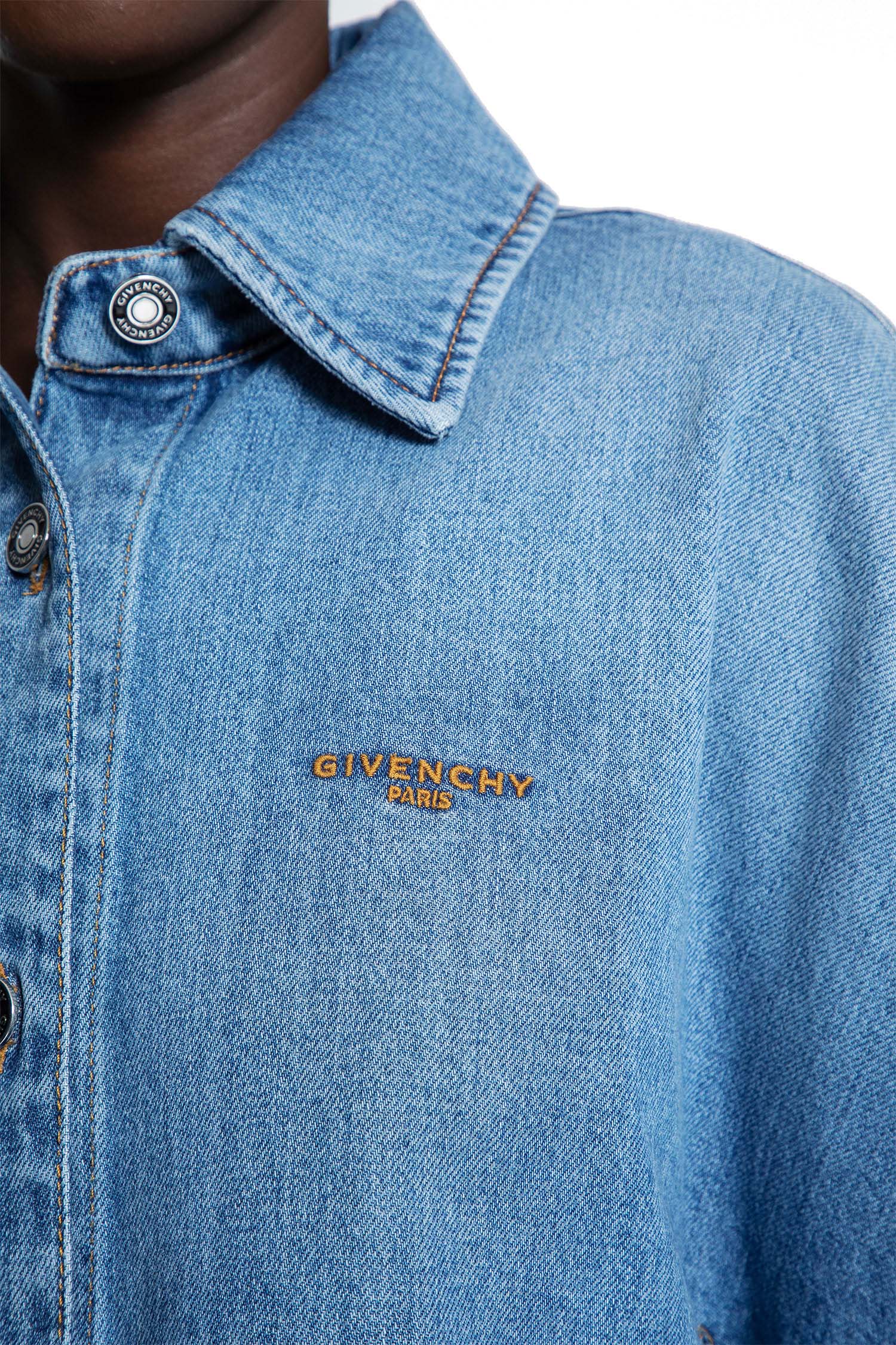 Cocoon Shirt in Washed Denim - Image 5