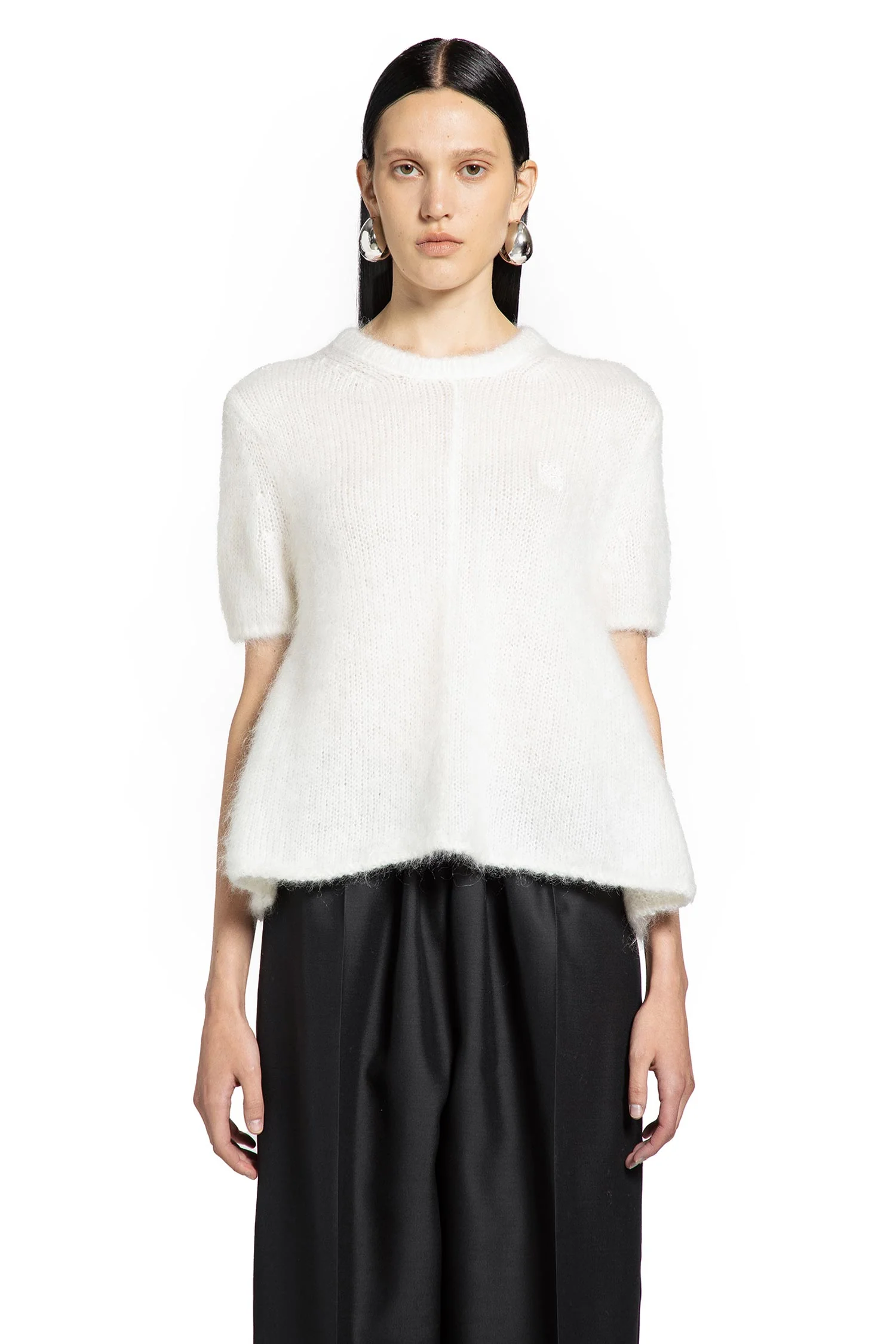 Short Sleeve Sweater in Mohair Blend - Image 2