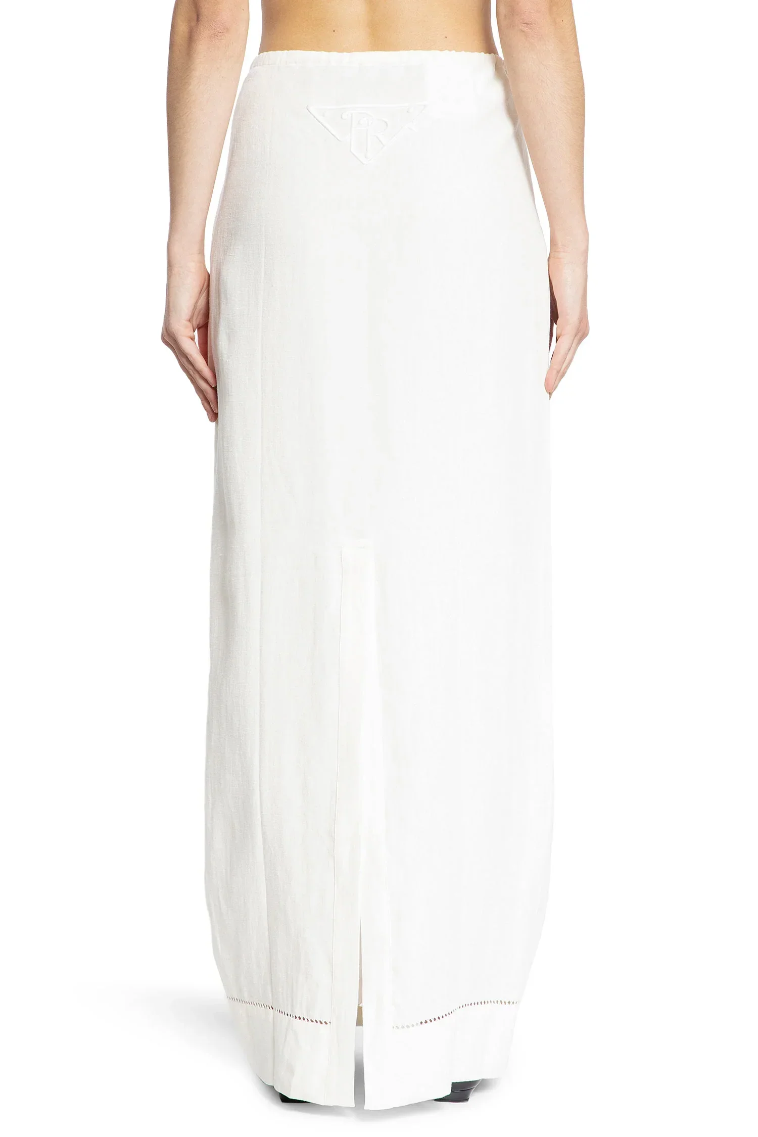 Embroidered Linen Maxi Skirt - Image 4