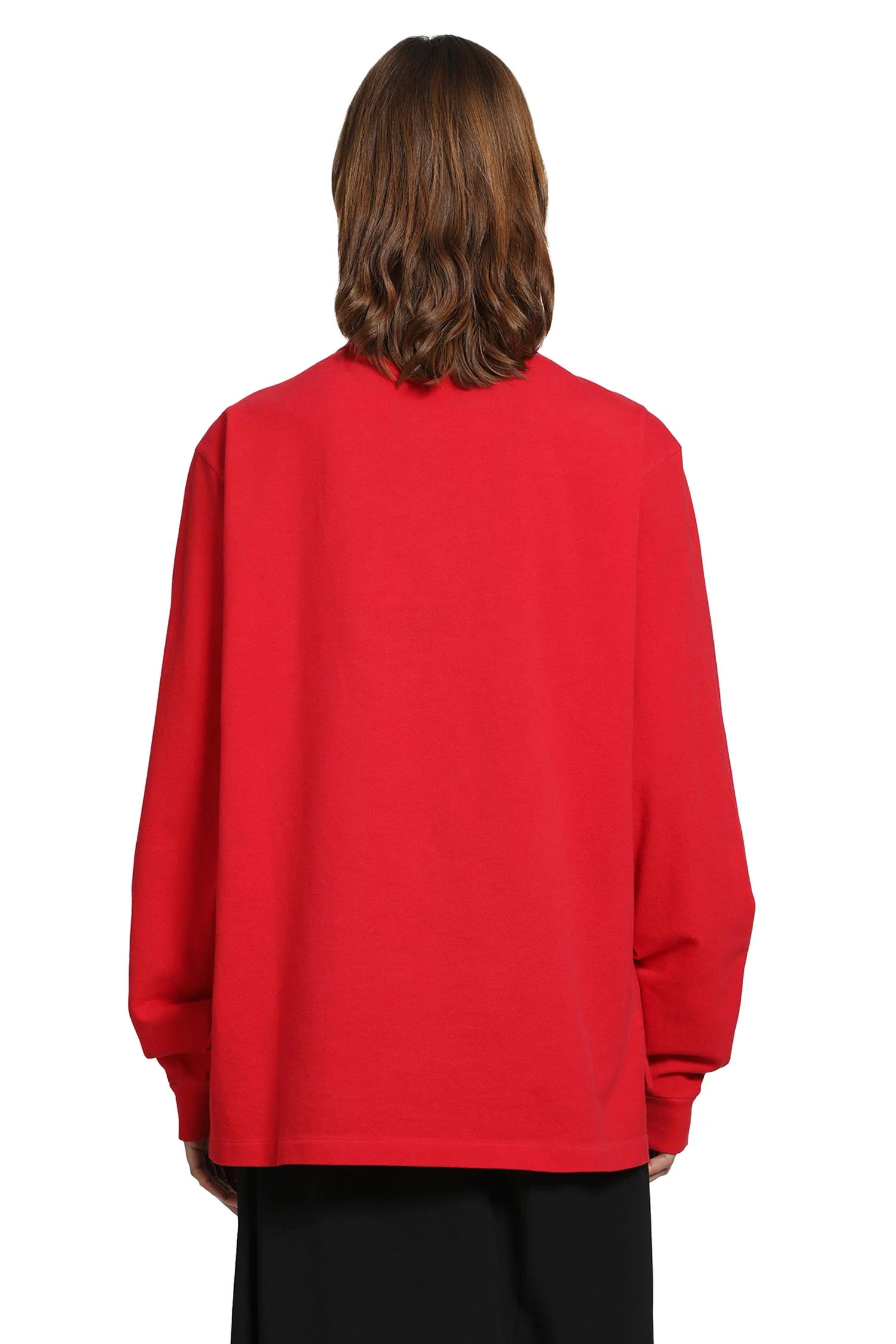 Long Sleeve Cotton Piqué Polo Shirt - Image 3