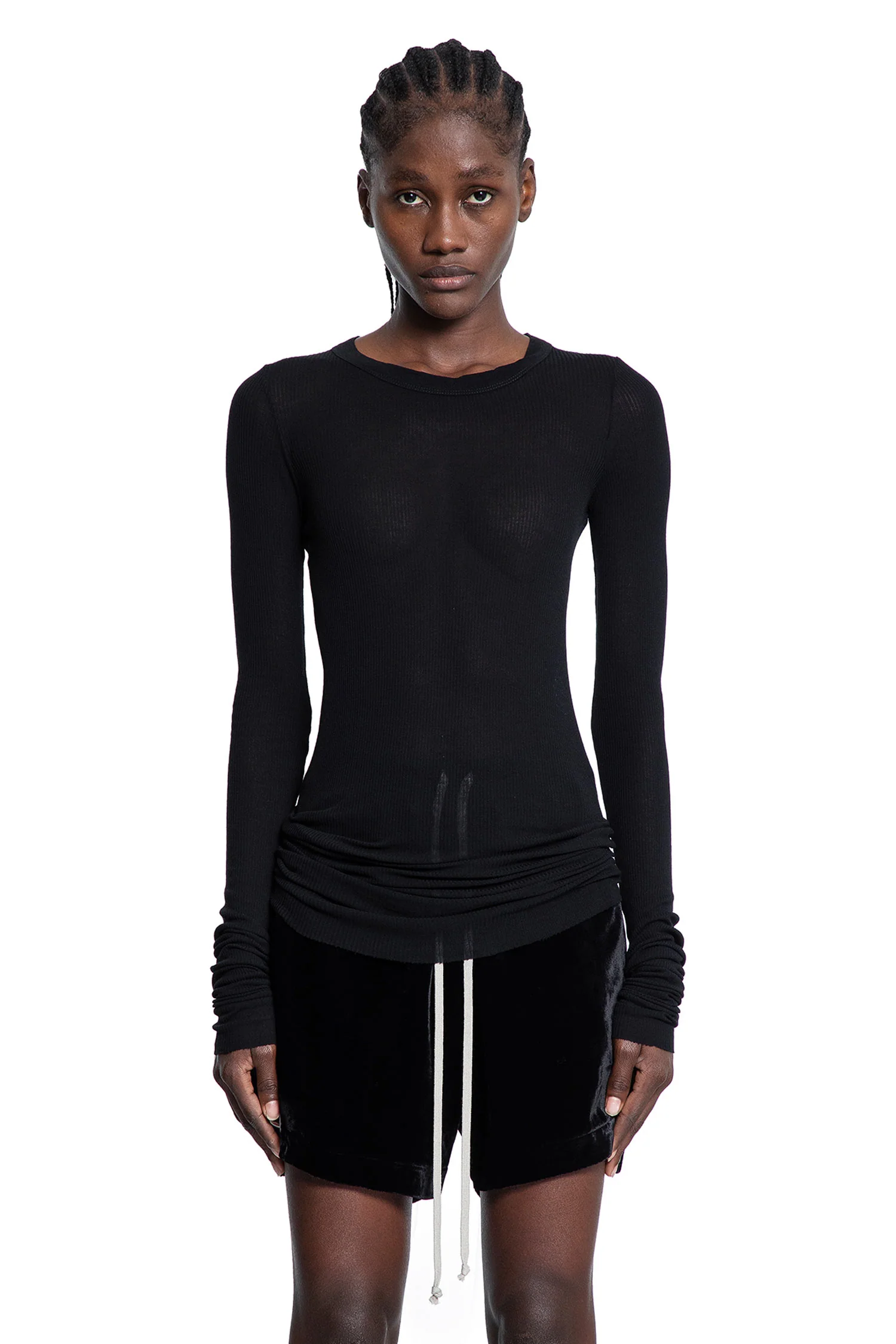 Rib LS T in Viscose Silk Rib Jersey - Image 2