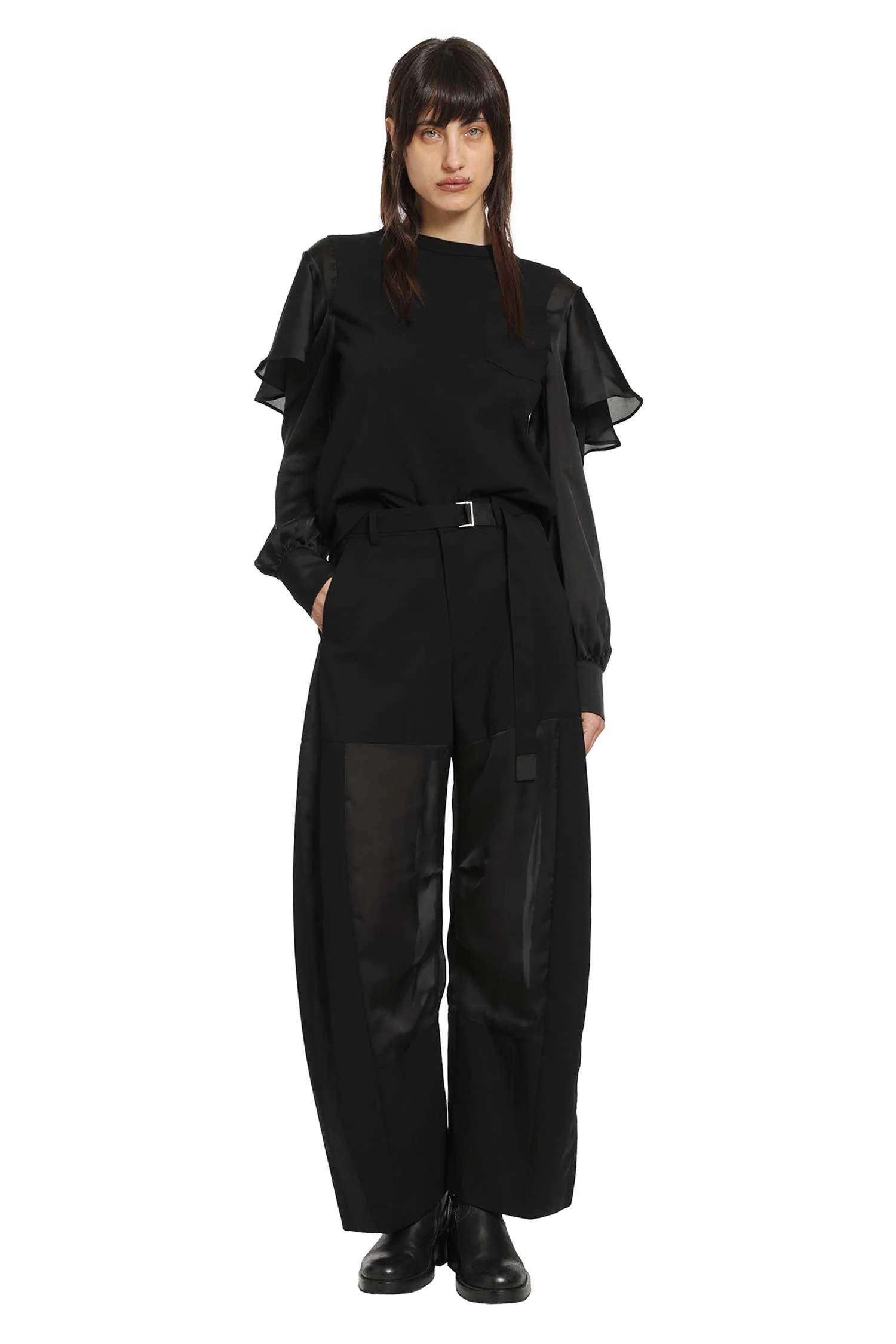 Satin x Cotton Jersey T-Shirt - Image 6
