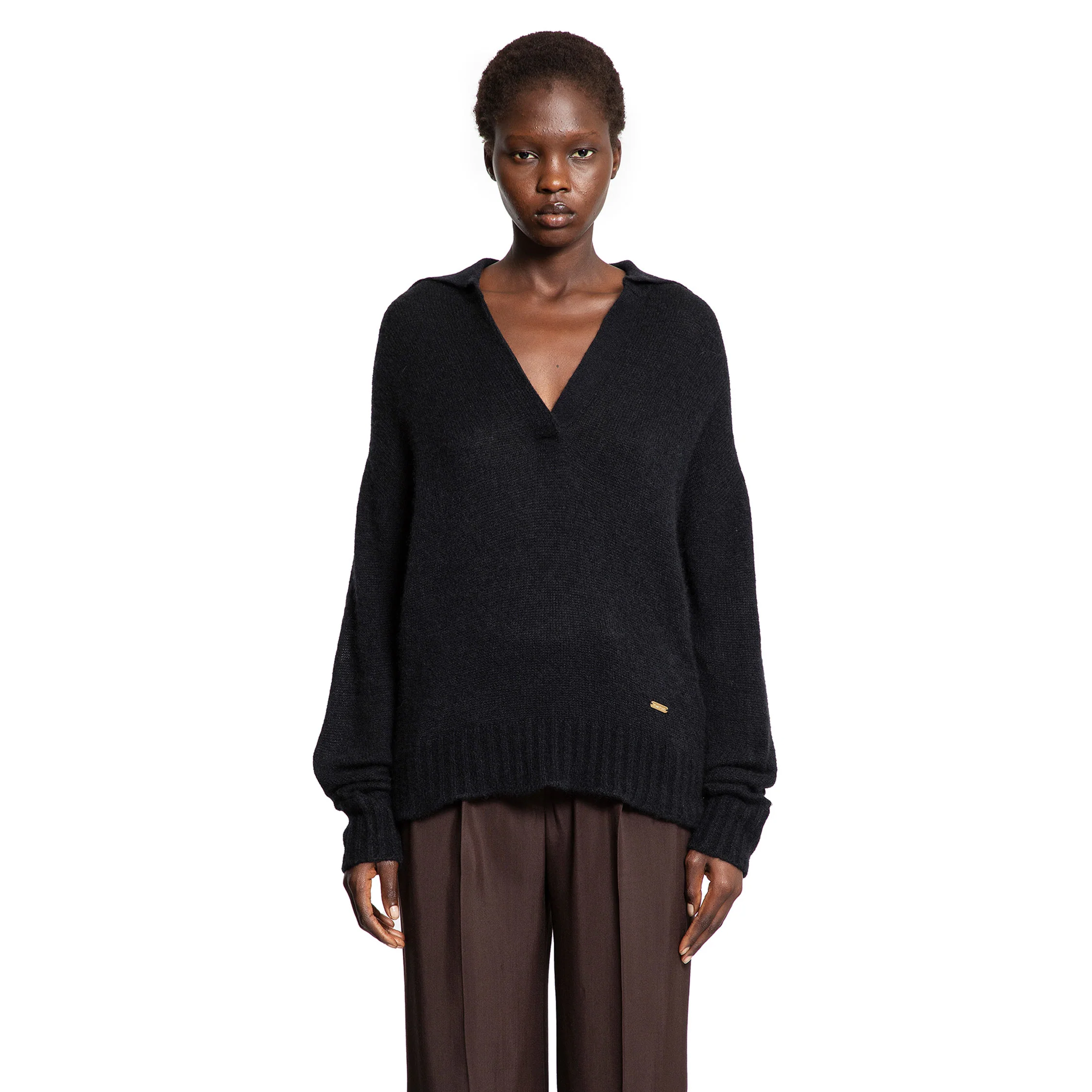 Cashmere Silk V-Neck Sweater - Image 8