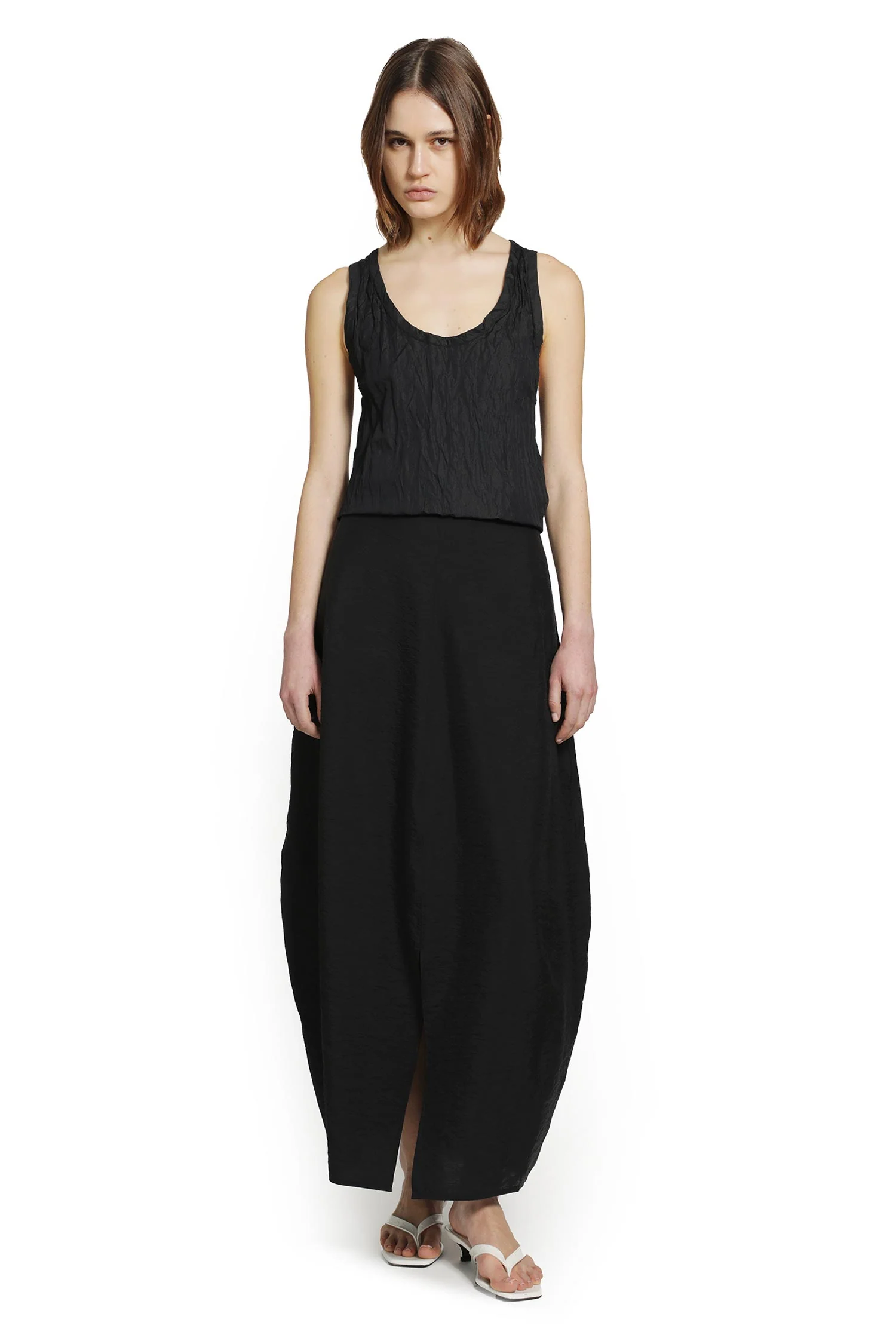 Crinkled Cotton Tank Top - Image 5