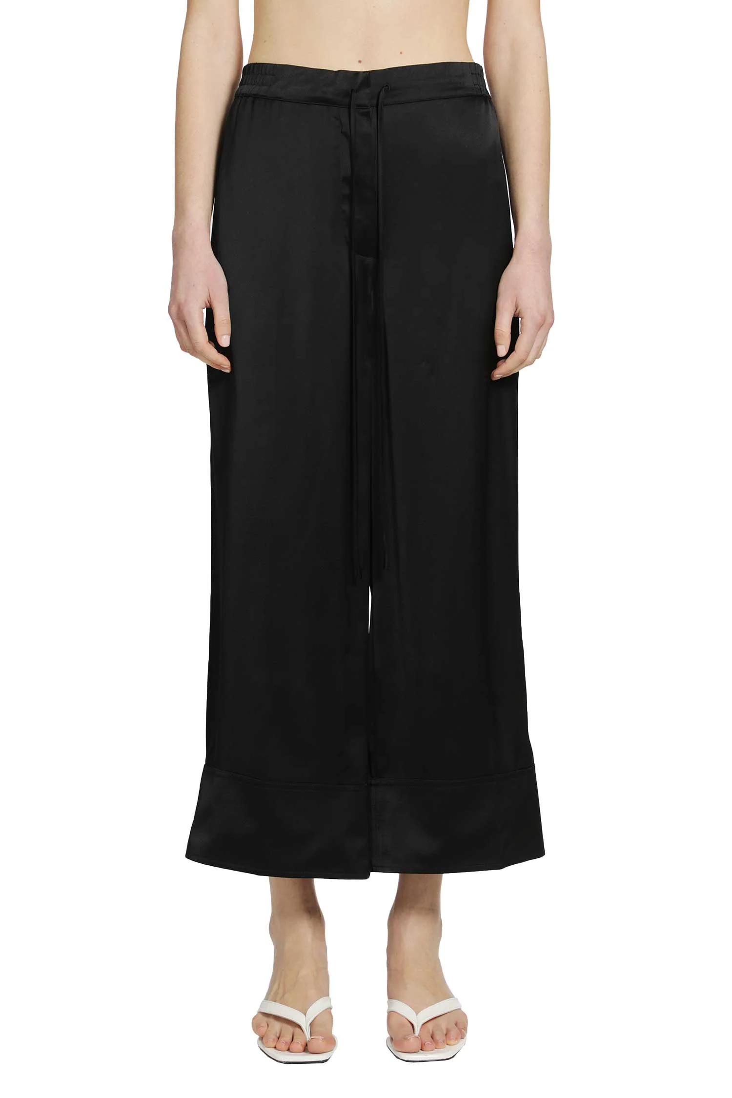 Satin Drawstring Trousers - Image 2